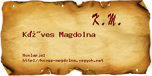 Köves Magdolna névjegykártya