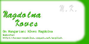 magdolna koves business card