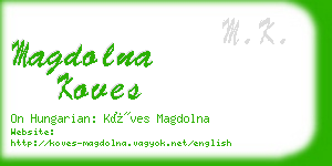 magdolna koves business card